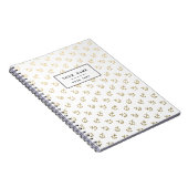 Carnet L'or ancre le motif blanc d'arrière - plan (Côté Droit)