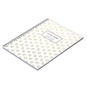 Carnet L'or ancre le motif blanc d'arrière - plan (Côté gauche)