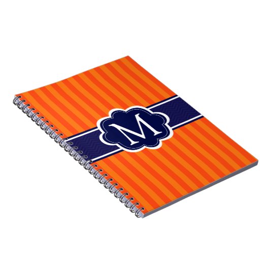 Carnet L'orange barre l'initiale faite sur commande de (Côté Droit)