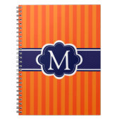 Carnet L'orange barre l'initiale faite sur commande de (Devant)