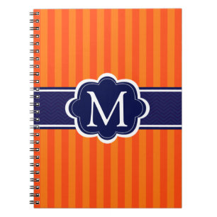 Carnet L'orange barre l'initiale faite sur commande de