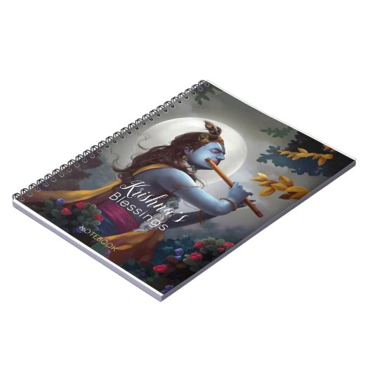 Carnet Lord Krishna avec Flute Blessing (Côté gauche)