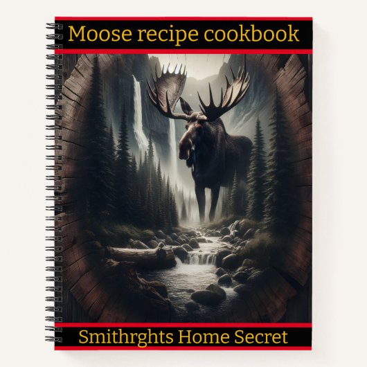 Carnet L'orignal au bord d'un cours d'eau paisible (Devant)