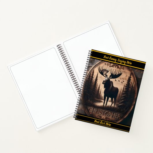 Carnet L'orignal au bord d'une rivière calme (Intérieur)