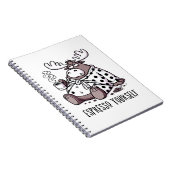 Carnet L'orignal boit du café dans une robe Poka Dot (Côté Droit)