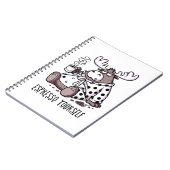 Carnet L'orignal boit du café dans une robe Poka Dot (Côté gauche)