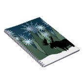 Carnet L'orignal dans la forêt de flocon des neiges (Côté Droit)