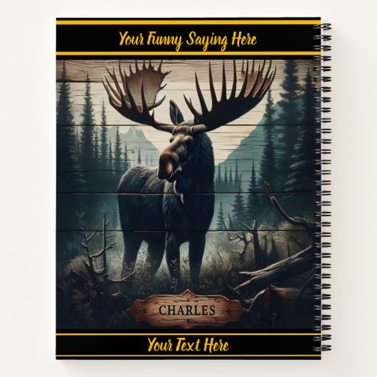 Carnet L'orignal dans le désert du crépuscule (Dos)