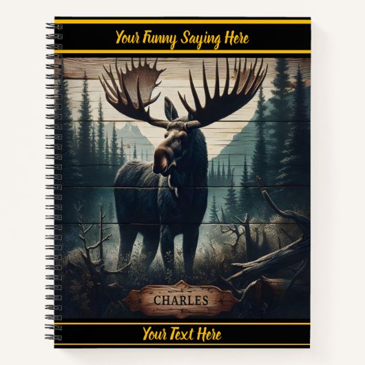 Carnet L'orignal dans le désert du crépuscule (Devant)