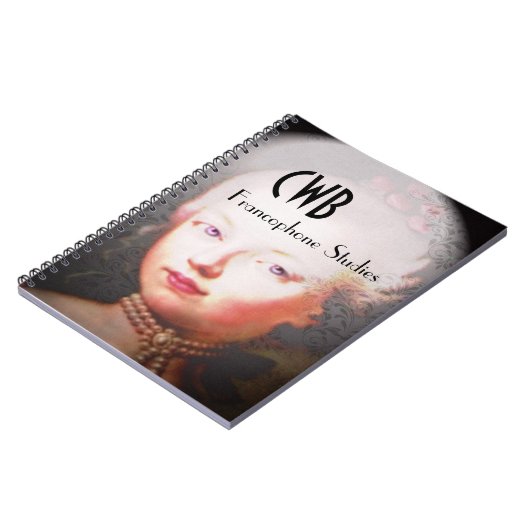 Carnet Lorrayna Monogramme baroque français (Côté gauche)