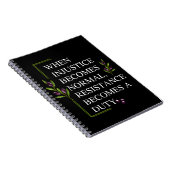 CARNET LORSQUE L'INJUSTICE DEVIENT NORMALE, LA RÉSISTANCE (Côté Droit)