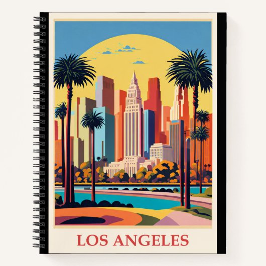 Carnet Los Angeles, illustration Art Déco, (Devant)