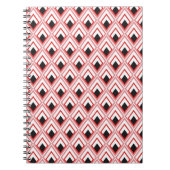 Carnet Losanges roses rouges Formes géométriques jolies (Devant)