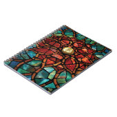 Carnet "Lotus " de mosaïque souillé en verre (Côté gauche)