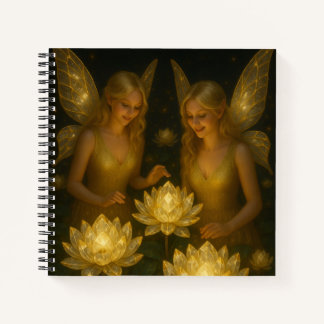 Carnet Lotus Doré Cadeau de Fée Fantaisie Magique