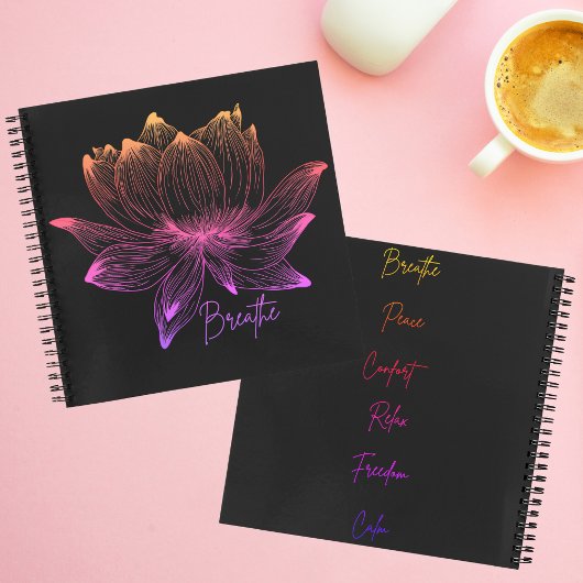 Carnet Lotus Fleur Yoga Méditation Amateurs
