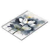 Carnet Lotus - Fleurs aquarelles (Côté gauche)