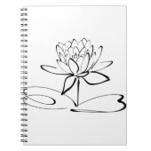 Carnet Lotus Flower Line Art Blossom Petal (Devant)