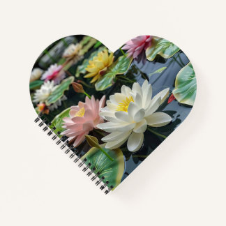 Carnet Lotus jaune, blanc