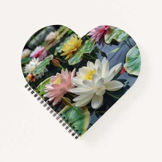Carnet Lotus jaune, blanc (Devant)