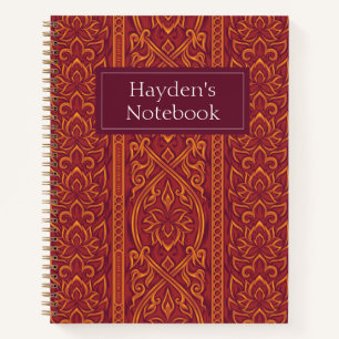 Carnet Lotus Luxe Tapestry Motif - Le Lotus Blanc