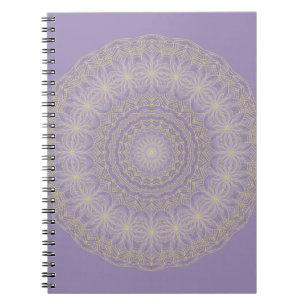 Carnet Lotus Mandala en Lilac et or