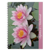 Carnet Lotus Nénuphar rose flottant (Devant)