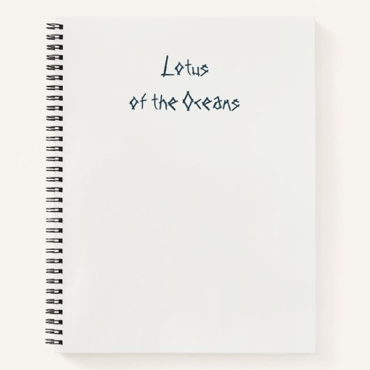 Carnet Lotus of the Oceans Notebook (Devant)