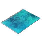 Carnet Lotus texturé bleu (Côté gauche)