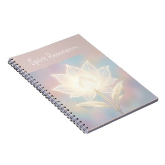 Carnet Lotus translucide sur fond doux