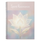 Carnet Lotus translucide sur fond doux (Devant)