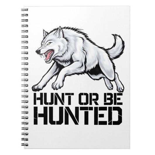 Carnet Loup alpha : chasse ou chasse (Devant)