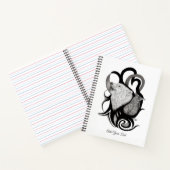 Carnet Loup blanc avec art tribal coréen (Intérieur)