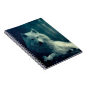 Carnet Loup blanc dans la forêt nocturne (Côté Droit)