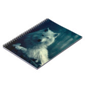 Carnet Loup blanc dans la forêt nocturne (Côté gauche)