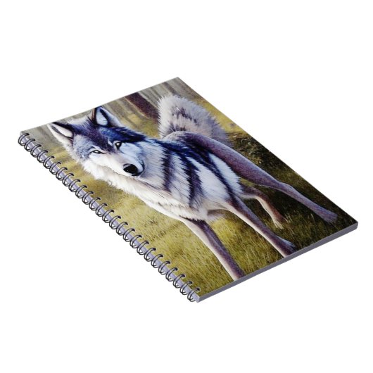 Carnet Loup coloré debout (Côté Droit)