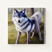 Carnet Loup coloré debout (Dos)