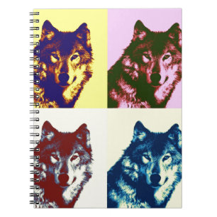 Carnet Loup d'art pop