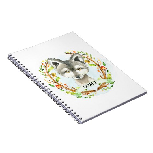 Carnet Loup de bébé mignon (Côté Droit)