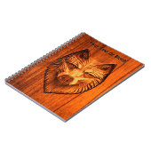 Carnet Loup de bois sculpté (Côté gauche)