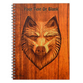 Carnet Loup de bois sculpté (Devant)