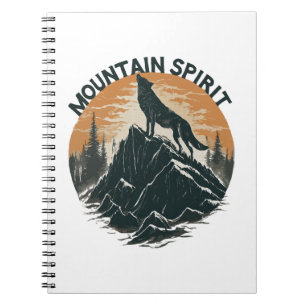 Carnet Loup de la majesté de la montagne hurlant sur le p