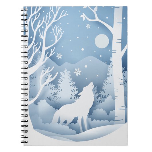 Carnet Loup d'hiver (Devant)