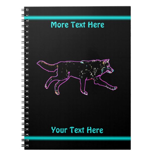 Carnet Loup électrique (Devant)