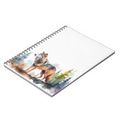 Carnet Loup en forêt à l'aquarelle (Côté gauche)