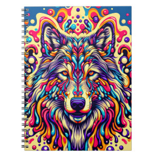Carnet Loup Gardien Lumineux – Tribal Psychédélique