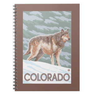 Carnet Loup gris StandingColorado