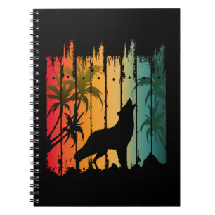 CARNET LOUP HURLANT AU COUCHER DU SOLEIL