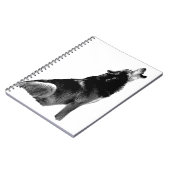 Carnet Loup hurlant noir et blanc (Côté gauche)