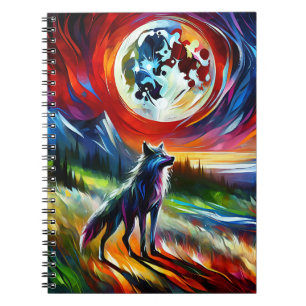 Carnet Loup Hurlement Cosmique